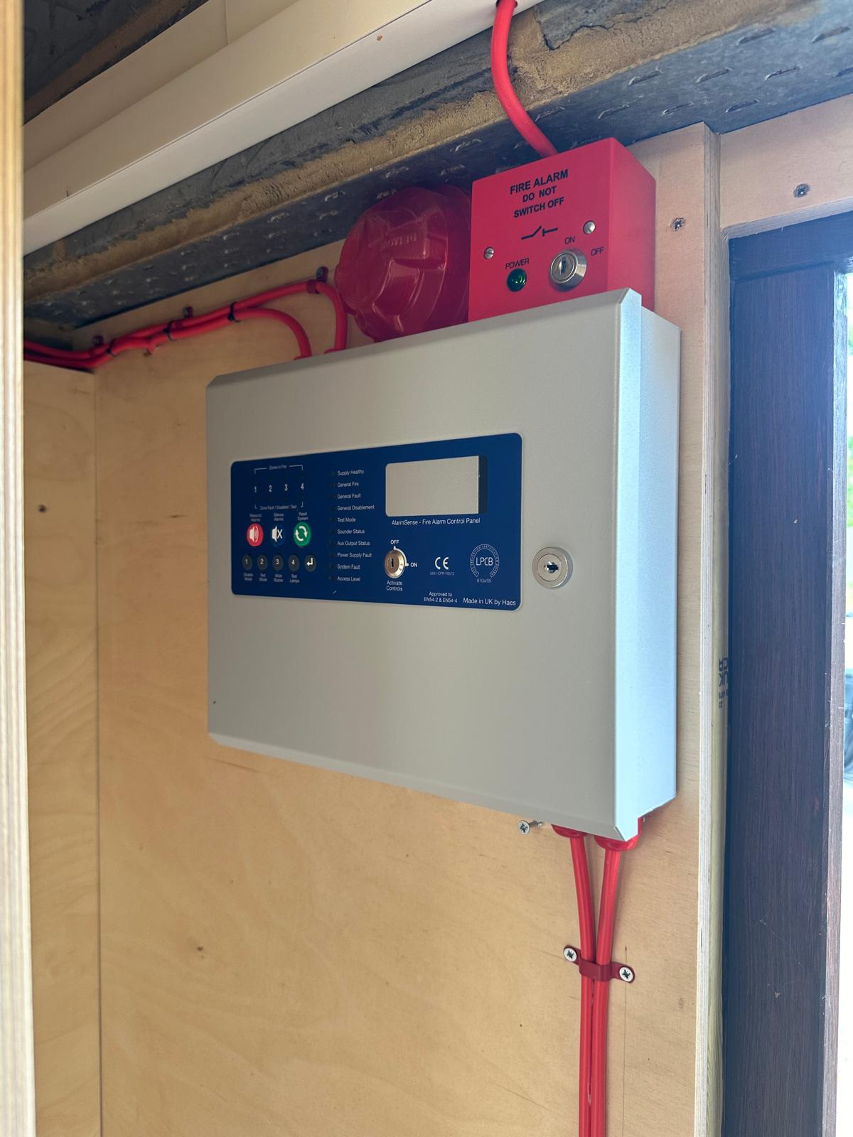 Fire alarm control panel installation