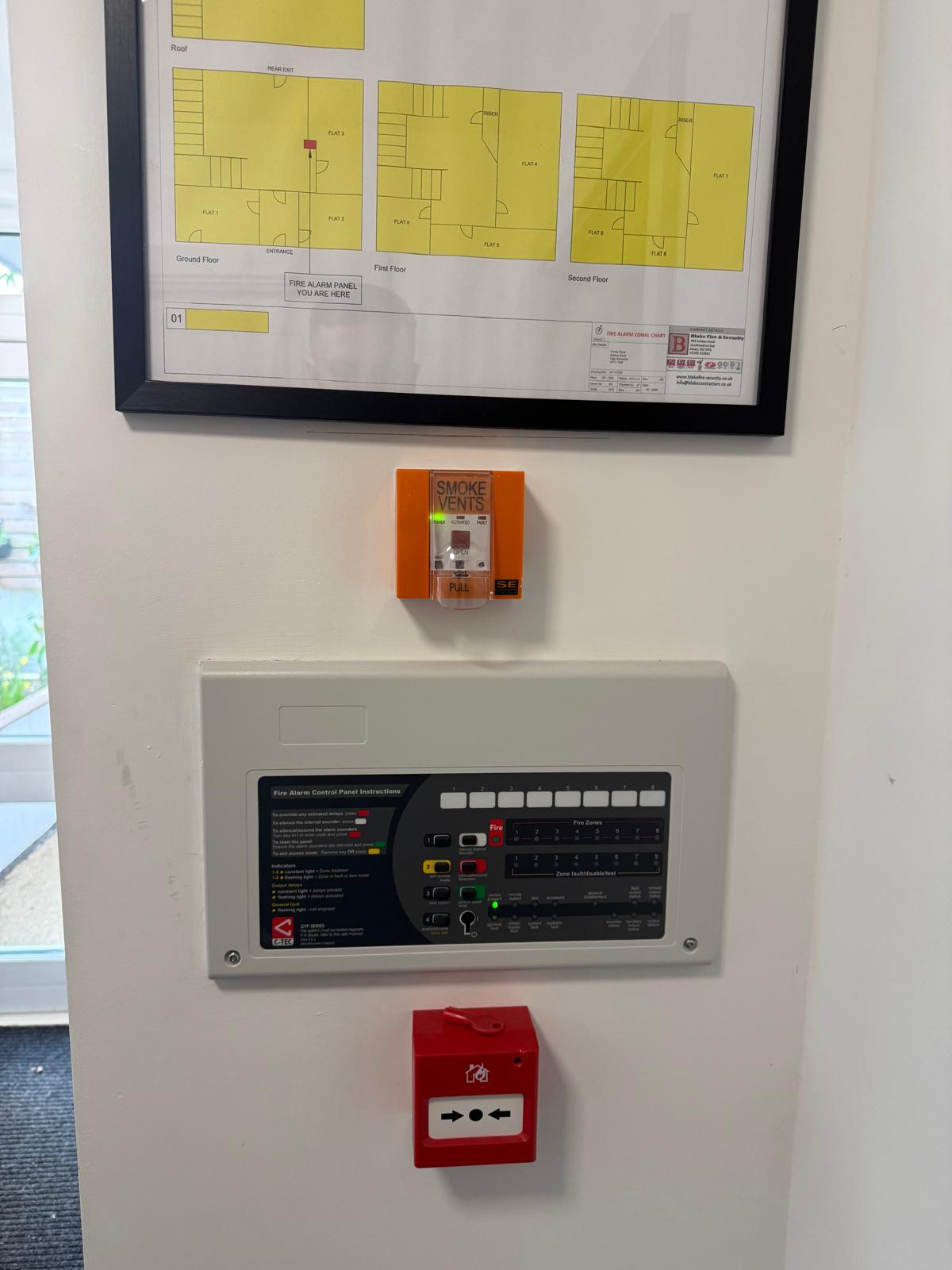 Advanced fire alarm control panel installation