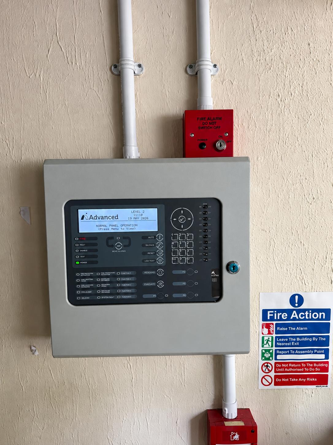 Fire alarm panel installation